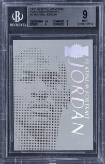 1997-98 Metal Universe "Platinum Portraits" #1 Michael Jordan – BGS MINT 9